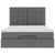 Ottoman Bed with Mattress Dark Grey Double Fabric