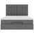 Ottoman Bed with Mattress Dark Grey Double Fabric