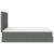 Ottoman Bed with Mattress Dark Grey Double Fabric