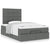 Ottoman Bed with Mattress Dark Grey King Single Fabric