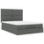 Ottoman Bed with Mattress Dark Grey Double Fabric