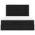Ottoman Bed with Mattress Black Double Fabric