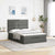 Ottoman Bed with Mattress Dark Grey Queen Fabric