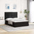 Ottoman Bed with Mattress Black Queen Fabric