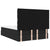 Ottoman Bed with Mattress Black Queen Fabric