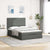 Ottoman Bed with Mattress Dark Grey Double Fabric