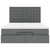 Ottoman Bed with Mattress Dark Grey Double Fabric