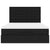 Ottoman Bed with Mattress Black Double Fabric