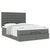 Ottoman Bed with Mattress Dark Grey Queen Fabric