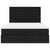 Ottoman Bed with Mattress Black Queen Fabric