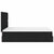 Ottoman Bed with Mattress Black Queen Fabric
