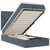 Ottoman Bed with Mattresses Dark Grey Queen Velvet