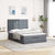 Ottoman Bed with Mattresses Dark Grey Queen Velvet