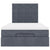 Ottoman Bed with Mattresses Dark Grey King Single Velvet