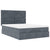 Ottoman Bed with Mattresses Dark Grey Queen Velvet