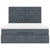 Ottoman Bed with Mattresses Dark Grey Queen Velvet