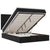 Ottoman Bed with Mattresses Black Queen Velvet