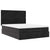 Ottoman Bed with Mattresses Black Queen Velvet