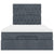 Ottoman Bed with Mattresses Dark Grey King Single Velvet