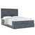 Ottoman Bed with Mattresses Dark Grey Double Velvet