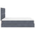 Ottoman Bed with Mattresses Dark Grey Double Velvet