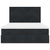 Ottoman Bed with Mattresses Black Queen Velvet