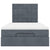 Ottoman Bed with Mattresses Dark Grey King Single Velvet