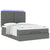 Ottoman Bed with Mattress & LEDs Dark Grey Double Fabric