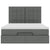 Ottoman Bed with Mattress & LEDs Dark Grey Double Fabric