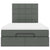 Ottoman Bed with Mattress & LEDs Dark Grey King Single Fabric