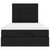 Ottoman Bed with Mattress & LEDs Black King Single Fabric