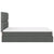 Ottoman Bed with Mattress & LEDs Dark Grey Double Fabric