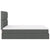 Ottoman Bed with Mattress & LEDs Dark Grey Queen Fabric