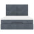 Ottoman Bed with Mattresses & LEDs Dark Grey Double Velvet