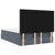 Ottoman Bed with Mattresses & LEDs Dark Grey Double Velvet