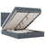 Ottoman Bed with Mattresses & LEDs Dark Grey Queen Velvet