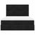 Ottoman Bed with Mattresses & LEDs Black Queen Velvet