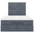 Ottoman Bed with Mattresses & LEDs Dark Grey King Single Velvet