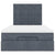 Ottoman Bed with Mattresses & LEDs Dark Grey King Single Velvet