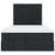 Ottoman Bed with Mattresses & LEDs Black King Single Velvet