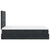 Ottoman Bed with Mattresses & LEDs Black King Single Velvet