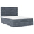 Ottoman Bed with Mattresses & LEDs Dark Grey Queen Velvet
