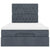 Ottoman Bed with Mattresses & LEDs Dark Grey King Single Velvet