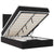 Ottoman Bed with Mattresses & LEDs Black King Single Velvet