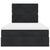 Ottoman Bed with Mattresses & LEDs Black King Single Velvet