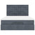 Ottoman Bed with Mattresses & LEDs Dark Grey Double Velvet