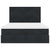 Ottoman Bed with Mattresses & LEDs Black Double Velvet