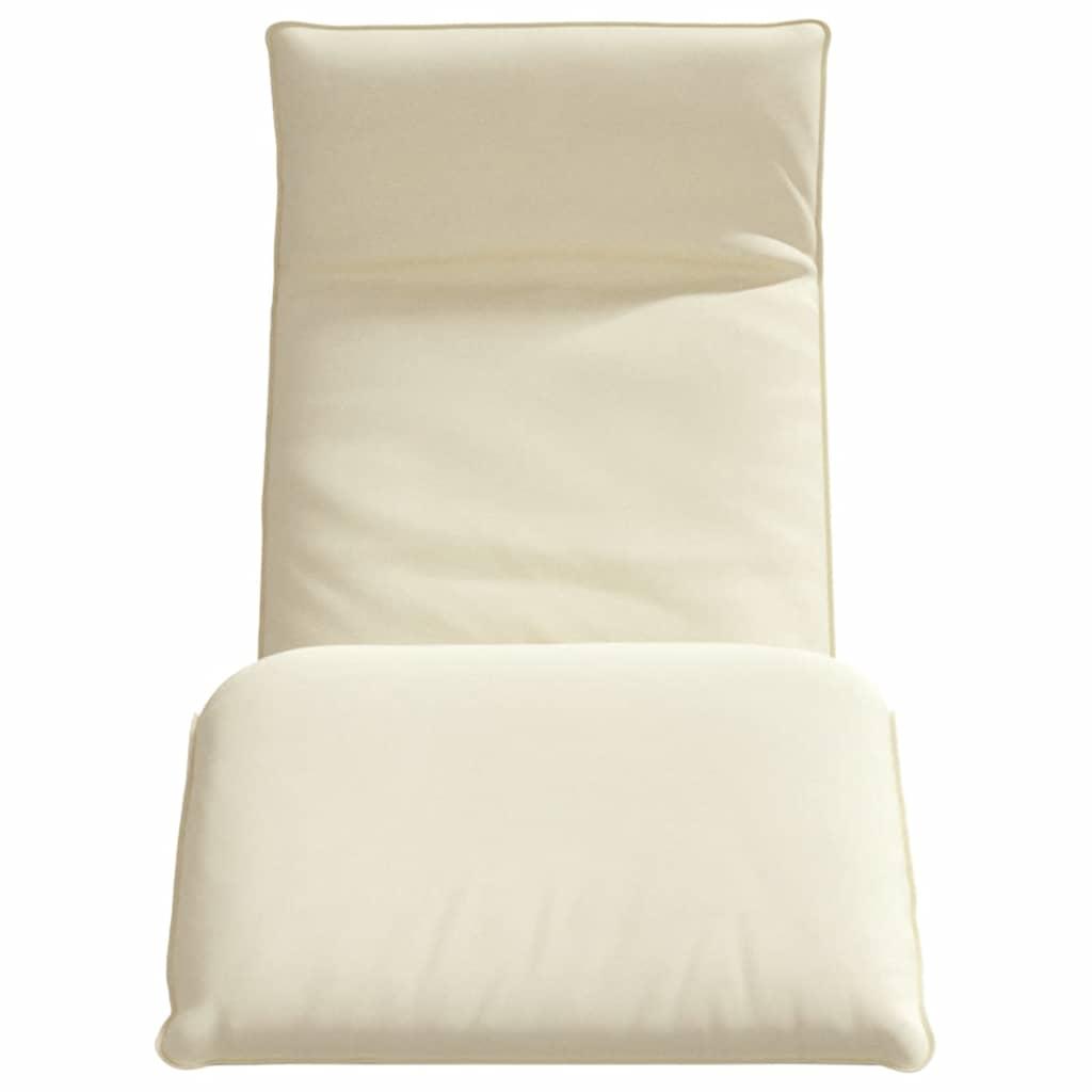 Folding Sun lounger Cream 175x54x8.5 cm Oxford Fabric