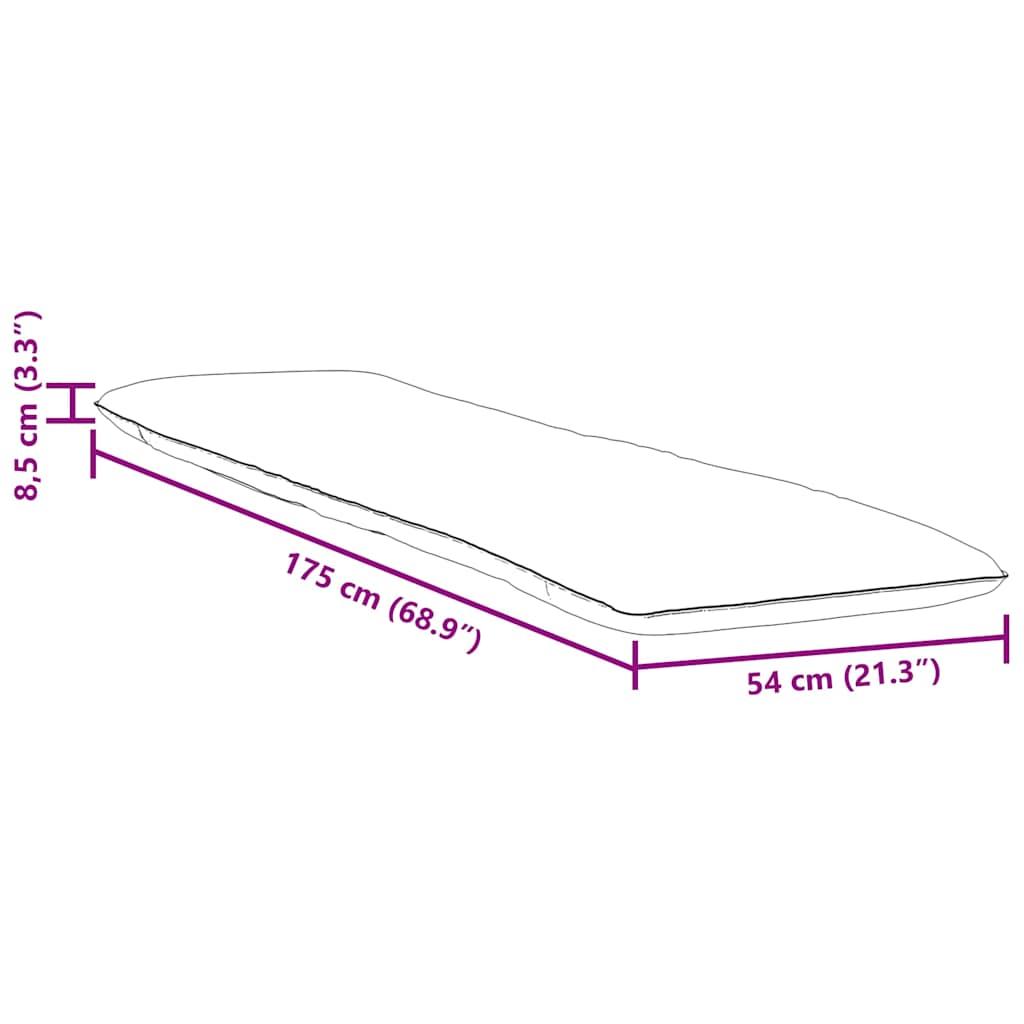 Folding Sun lounger Cream 175x54x8.5 cm Oxford Fabric