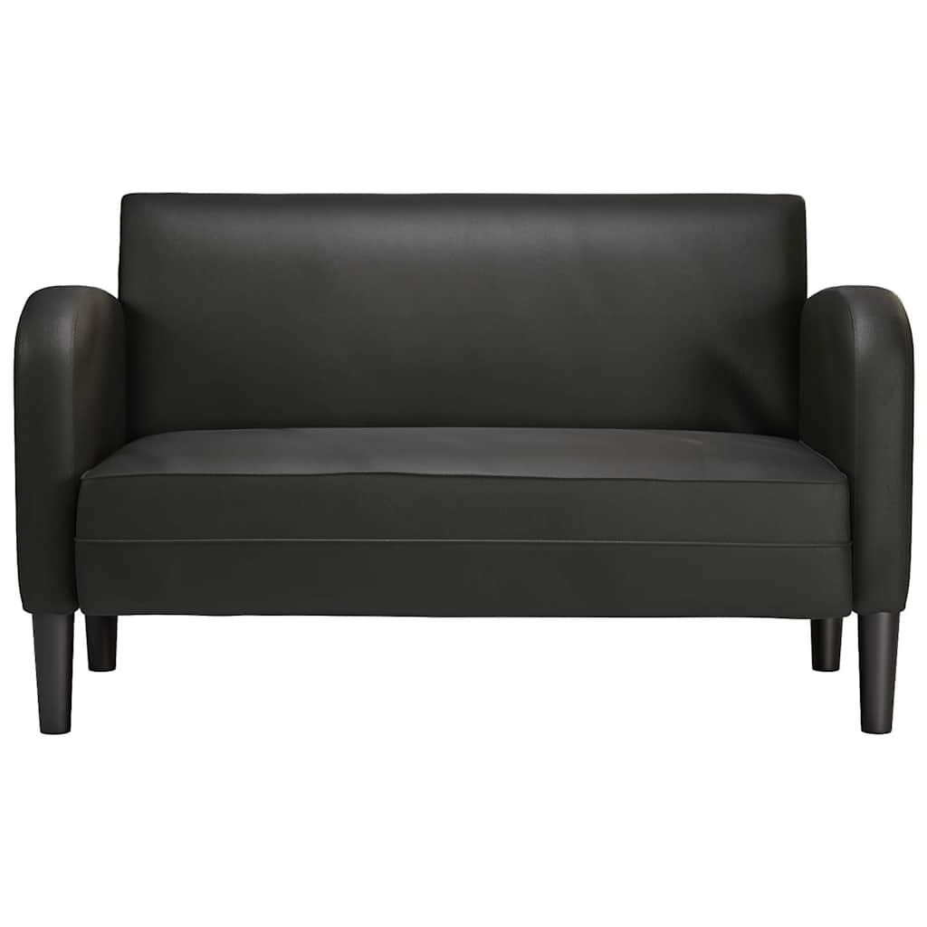 Loveseat Sofa Black 110 cm Faux Leather